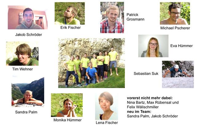 Das NaturFreunde-Förderteam Bergsport im Jahr 2016
